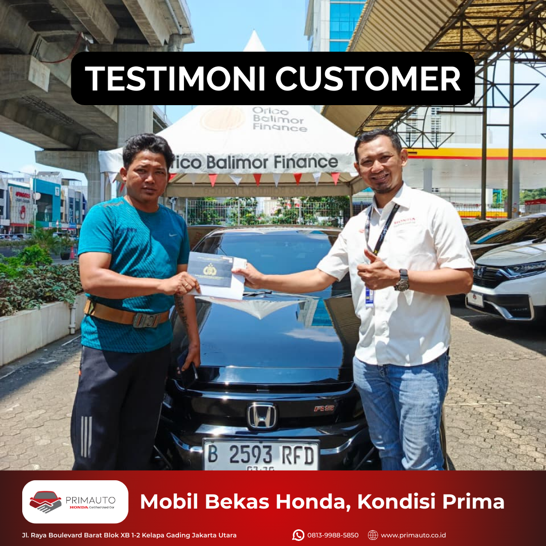 Terima kasih Pak Adit atas kepercayaannya memilih PRIMAUTO! 🙏
Selamat atas mobil barunya, Honda Civic 2020🤝
Semoga perjalanan Pak Adit selalu aman, nyaman, dan menyenangkan bersama mobil impian 🚘✨

Cari mobil bekas berkualitas & proses mudah seperti Pak Adit?
Langsung ke PRIMAUTO aja!
